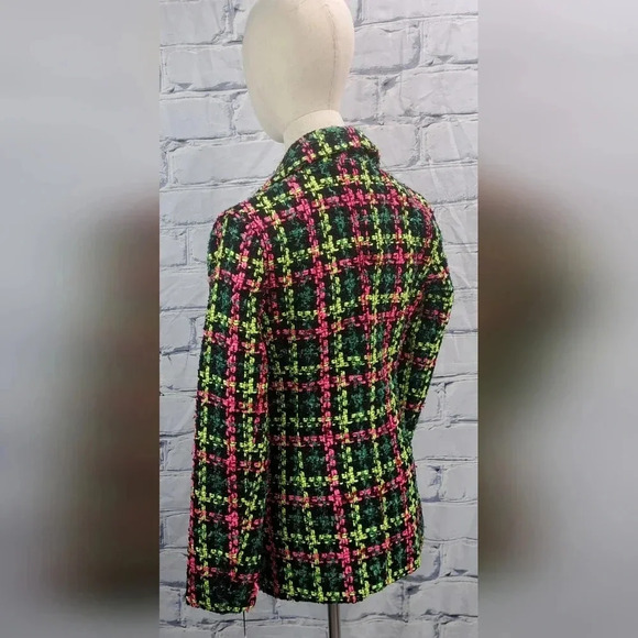NWT Anthropologie Avec Les Filles Women's Neon Tweed  Blazer $168 size XXS - Picture 9 of 16